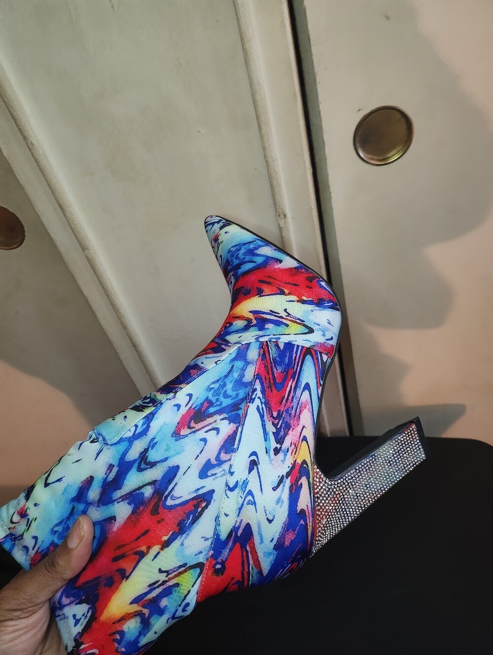 Colorwave Pointed Toe Ankle Boots - Multicolor - Picture 8 of 13